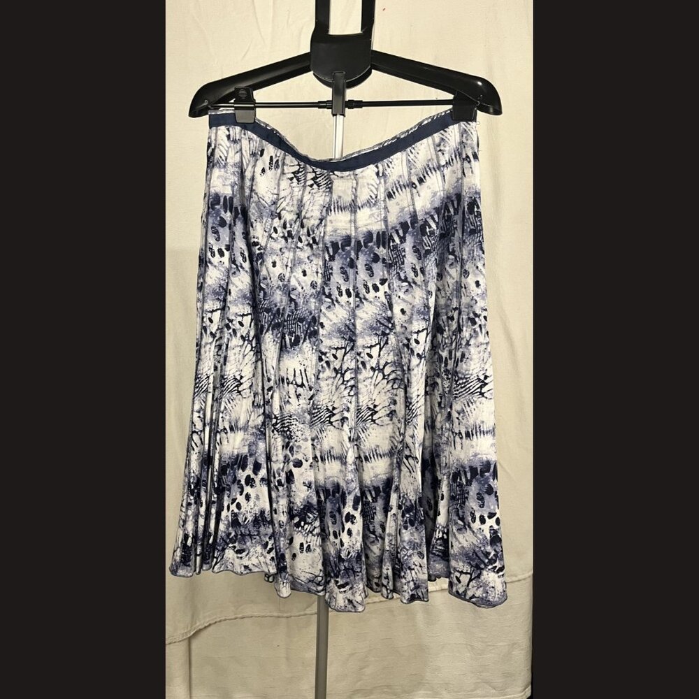 Focus Lifestyle Women’s Blue Tie-Dye Boho Skirt Size 16 Flowy Casual Maxi